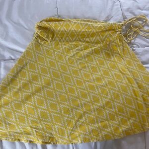 Patagonia Yellow and White Sarong Skirt